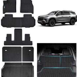 Chevy Traverse 2024 Custom All Weather Floor Mats, 7 Seats