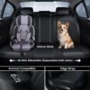 Coverado Black & Blue Leather Seat Covers for Truck Full Set