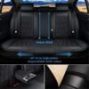 Coverado Black Nappa Leather Seat Covers Universal Fit