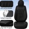 Coverado Black Nappa Leather Seat Covers Universal Fit