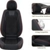 Coverado Black Leather Seat Covers for Cars SUVs Trucks
