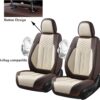 FLORICH Gray&Black Leather Seat Covers for Cars Trucks