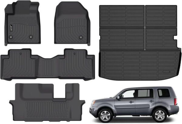 Honda Pilot 2009-2015 Custom All Weather Floor Mats