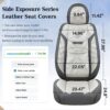 Toyota Camry Coverado Gray Leather Seat Covers Full Set