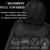 Coverado Black Nappa Leather Seat Covers Universal Fit
