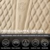 Coverado Beige Nappa Leather Seat Covers Full Set for Cars