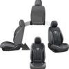 FLORICH Gray&Black Leather Seat Covers for Cars Trucks SUVs