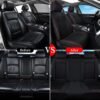 Coverado Black Leather Seat Covers for Cars SUVs Trucks