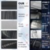 Coverado Black & Blue Leather Seat Covers for Truck Full Set