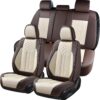 FLORICH Gray&Black Leather Seat Covers for Cars Trucks