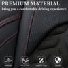 Coverado Black Leather Seat Covers for Cars SUVs Trucks