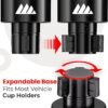 Ultimate Car Cup Holder Expander with Adjustable Base