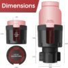 Adjustable Car Cup Holder Expander with Offset Option