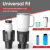 Adjustable Car Cup Holder Expander with Offset Option