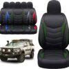 Toyota Tacoma 2005-2023 Seat Covers Black-Green