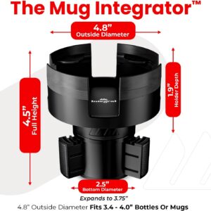 Integral Mug Integrator Expanding Coffee Mug Holder for Car