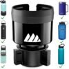 Car Cup Holder Expander for Large Bottles, Adjustable Base