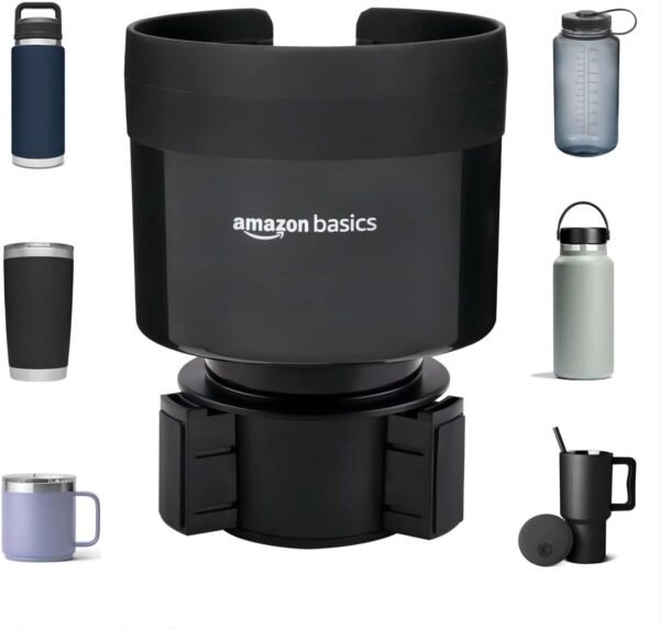 Car Cup Holder Expander for Large Bottles, Adjustable Base