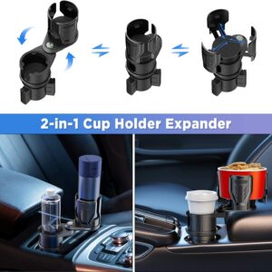 Dual Car Cup Holder Expander for Large Bottles & Tumblers