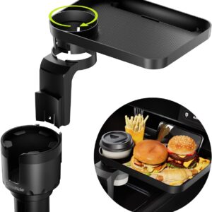 3-in-1 Detachable Car Cup Holder Tray with Solid Base