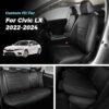 Honda Civic 2023-2025 Leather Seat Covers Black Full Set