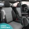 Honda HRV 2016-2022 Leather Seat Covers Black/Grey Full Set