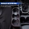 Multifunctional Car Cup Holder Organizer with Leather Cover