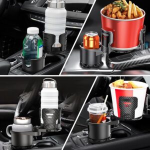 2-in-1 Expandable Car Cup Holder with Locking & Rotation