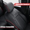 Ford F150 2015-2024 Coverado Leather Seat Covers Red/Black