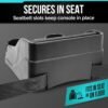 Compact Center Console Organizer with Cup Holders – Black
